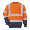 Portwest B306 Hi-Vis kéttónusú pulóver narancs-tengerészkék