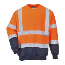  Portwest B306 Hi-Vis kéttónusú pulóver narancs-tengerészkék