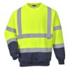 Portwest B306 Hi-Vis kéttónusú pulóver sárga-tengerészkék
