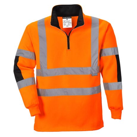 Portwest B308 Xenon Hi-Vis rugby póló narancs