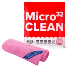 BonusPRO MicroCLEAN mikroszálas kendő 32x32cm Piros 10db