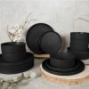 Berlinger Haus 18 részes kőedény étkészlet Matte Black Collection