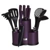 Berlinger Haus 12 részes konyhai eszköz + kés készlet Purple Eclipse Collection