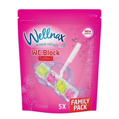 Wellnax WC illatosító Flower 5x50g