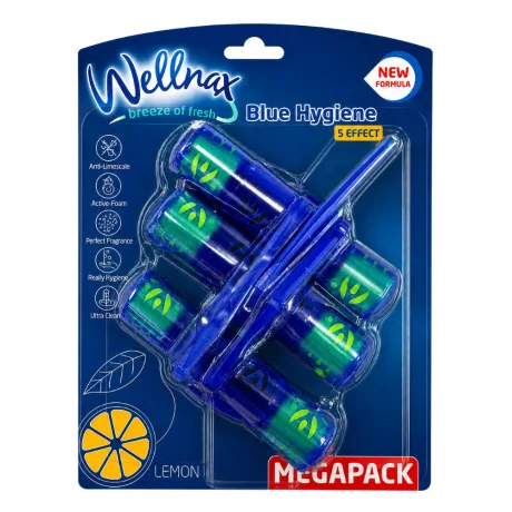 Wellnax Blue Water WC illatosító Lemon 3x50g