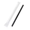 Szívószál papír fekete - 8mm átm. 24cm