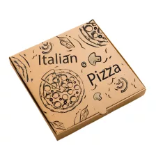 Pizzadoboz Mintás - natúr négyszögletű 32cm