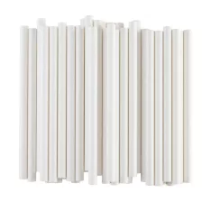 Szívószál bioműanyag fehér - 6,5mm átm. 24cm