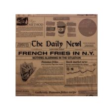 Újságmintás csomagolópapír barna 30x40cm