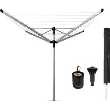   Brabantia Lift-O-Matic kültéri forgatható, állítható ruhaszárító állvány kiegészítőkkel - betonlapba, 60m