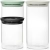 Brabantia 3db-os üvegedény készlet - 0,3L + 0,6L + 1,1L