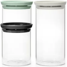 Brabantia 3db-os üvegedény készlet - 0,3L + 0,6L + 1,1L