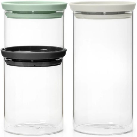Brabantia 3db-os üvegedény készlet - 0,3L + 0,6L + 1,1L