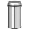 Brabantia Touch Bin New XXL acél nyomófedeles szemetes - rozsdamentes acél, selyem 60L