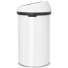 Brabantia Touch Bin New XXL acél nyomófedeles szemetes - fehér 60L