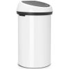 Brabantia Touch Bin New XXL acél nyomófedeles szemetes - fehér 60L