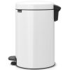 Brabantia NewIcon acél pedálos szemetes - fehér 12L