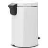 Brabantia NewIcon acél pedálos szemetes - fehér 12L