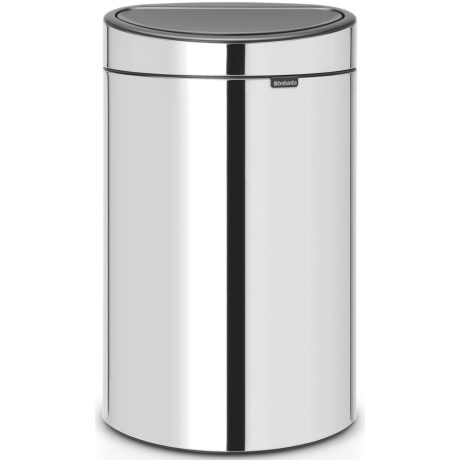 Brabantia Touch Bin New acél nyomófedeles szemetes - rozsdamentes acél, selyem matt 40L