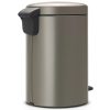 Brabantia NewIcon acél pedálos szemetes - platinaszürke 12L