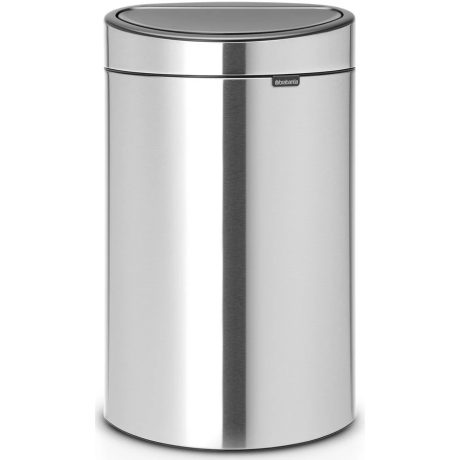 Brabantia Touch Bin New acél nyomófedeles szemetes - rozsdamentes acél, selyem ujjlenyomatmentes 40L