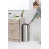 Brabantia Touch Bin New acél nyomófedeles szemetes - rozsdamentes acél, selyem ujjlenyomatmentes 40L