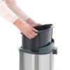 Brabantia Touch Bin New acél nyomófedeles szemetes - rozsdamentes acél fényes 40L