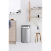 Brabantia Touch Bin New acél nyomófedeles szemetes - metál szürke test, fényes fedő 40L