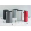 Brabantia Touch Bin New acél nyomófedeles szemetes - metál szürke test, fényes fedő 40L