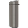 Brabantia Touch Bin New acél nyomófedeles szemetes - platinaszürke 40L