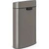 Brabantia Touch Bin New acél nyomófedeles szemetes - platinaszürke 40L