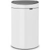 Brabantia Touch Bin New acél nyomófedeles szemetes - fehér 40L