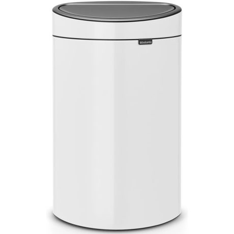 Brabantia Touch Bin New acél nyomófedeles szemetes - fehér 40L