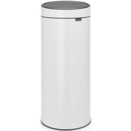 Brabantia Touch Bin New acél nyomófedeles szemetes - fehér 30L