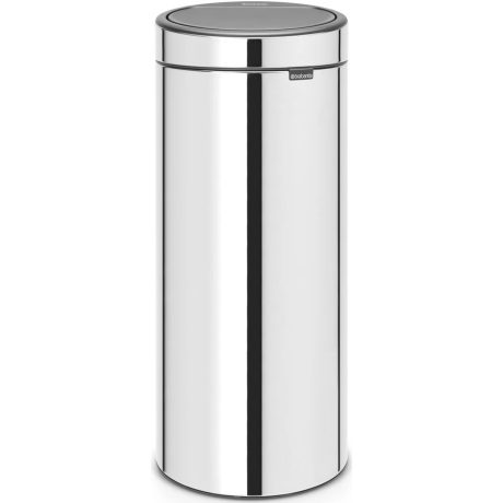 Brabantia Touch Bin New acél nyomófedeles szemetes - rozsdamentes acél, fényes 30L