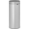 Brabantia Touch Bin New acél nyomófedeles szemetes - metál szürke 30L