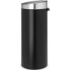 Brabantia Touch Bin New acél nyomófedeles szemetes - matt fekete test, selyem ujjlenyomatmentes fedő 30L