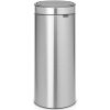 Brabantia Touch Bin New acél nyomófedeles szemetes - rozsdamentes acél, selyem ujjlenyomatmentes 30L