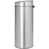 Brabantia Touch Bin New acél nyomófedeles szemetes - rozsdamentes acél, selyem ujjlenyomatmentes 30L