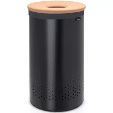   Brabantia Laundry Bin szennyestartó parafa fedővel Fekete 60L