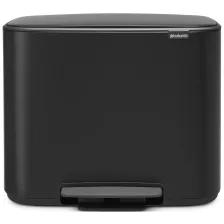   Brabantia Bo Pedal Bin pedálos szelektív szemetes - matt fekete 3x11L