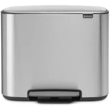   Brabantia Bo Pedal Bin pedálos szelektív szemetes - rozsdamentes acél, selyem ujjlenyomatmentes 11+23L