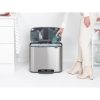 Brabantia Bo Pedal Bin acél pedálos szelektív szemetes - rozsdamentes acél, selyem ujjlenyomatmentes 11+23L