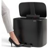 Brabantia Bo Pedal Bin acél pedálos szemetes - matt fekete 36L