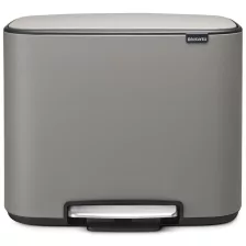   Brabantia Bo Pedal Bin pedálos szelektív szemetes - betonszürke ásványi textúra 3x11L