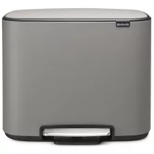   Brabantia Bo Pedal Bin pedálos szelektív szemetes - betonszürke ásványi textúra 11+23L