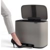 Brabantia Bo Pedal Bin acél pedálos szemetes - betonszürke ásványi textúra 36L