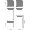 Brabantia 4db-os tárolóedény készlet - sötétszürke 2x1,6L + 2x0,7L