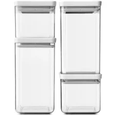   Brabantia 4db-os tárolóedény készlet - világosszürke 2x1,6L + 2x0,7L