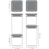 Brabantia 4db-os tárolóedény készlet - világosszürke 2x1,6L + 2x0,7L